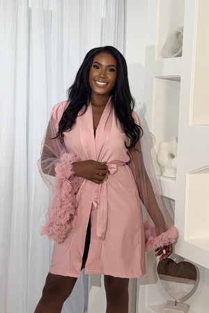 NOVA BRIDESMAID ROBE BLUSH