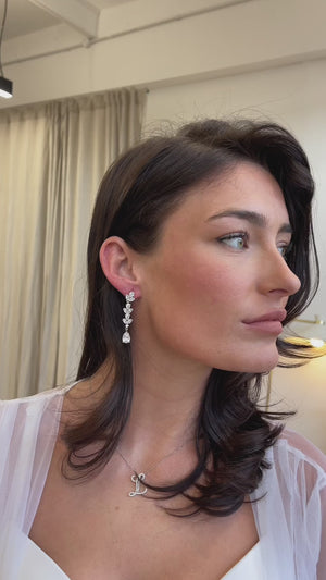 IVY CRYSTAL BRIDAL DROP EARRINGS