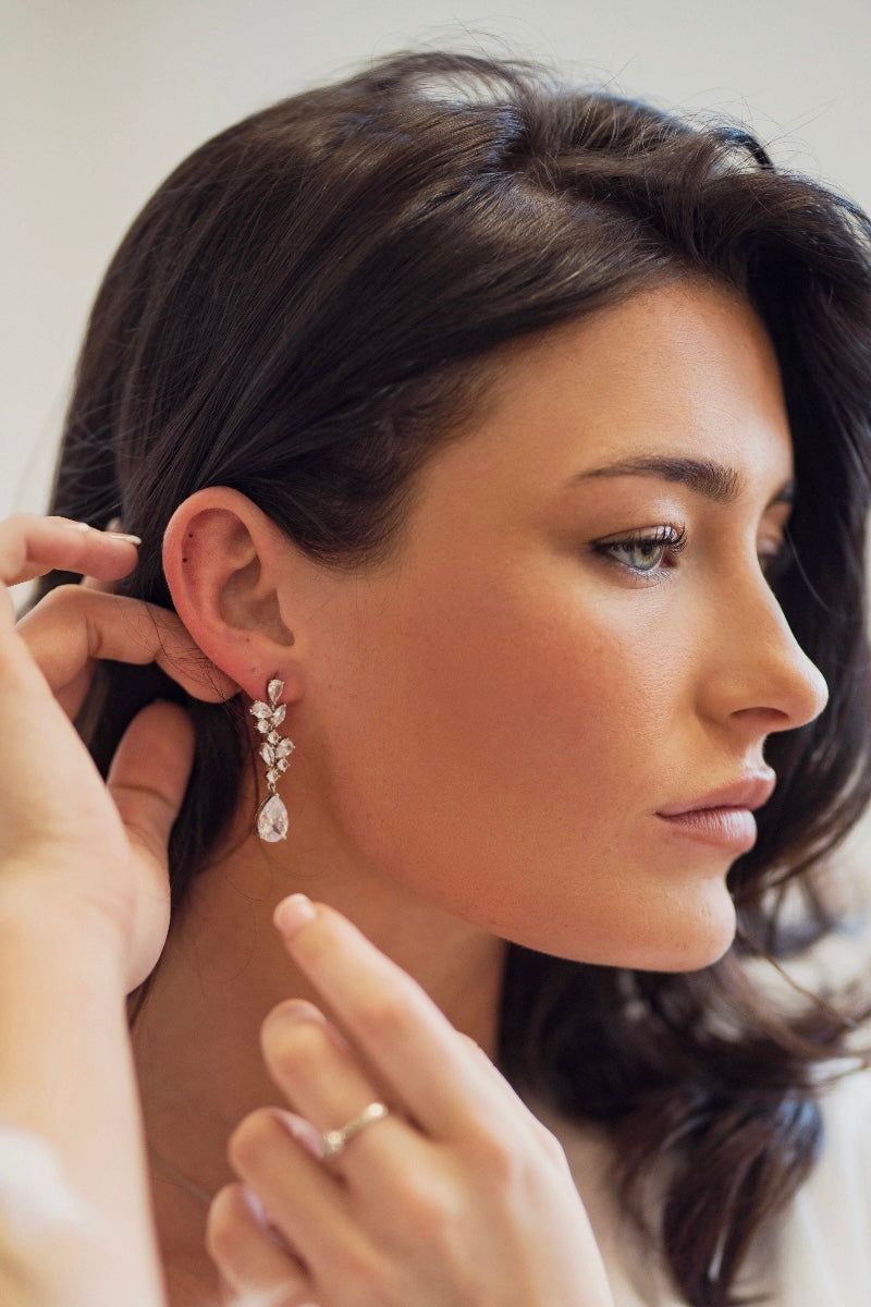 ENY CRYSTAL BRIDAL STATEMENT EARRINGS