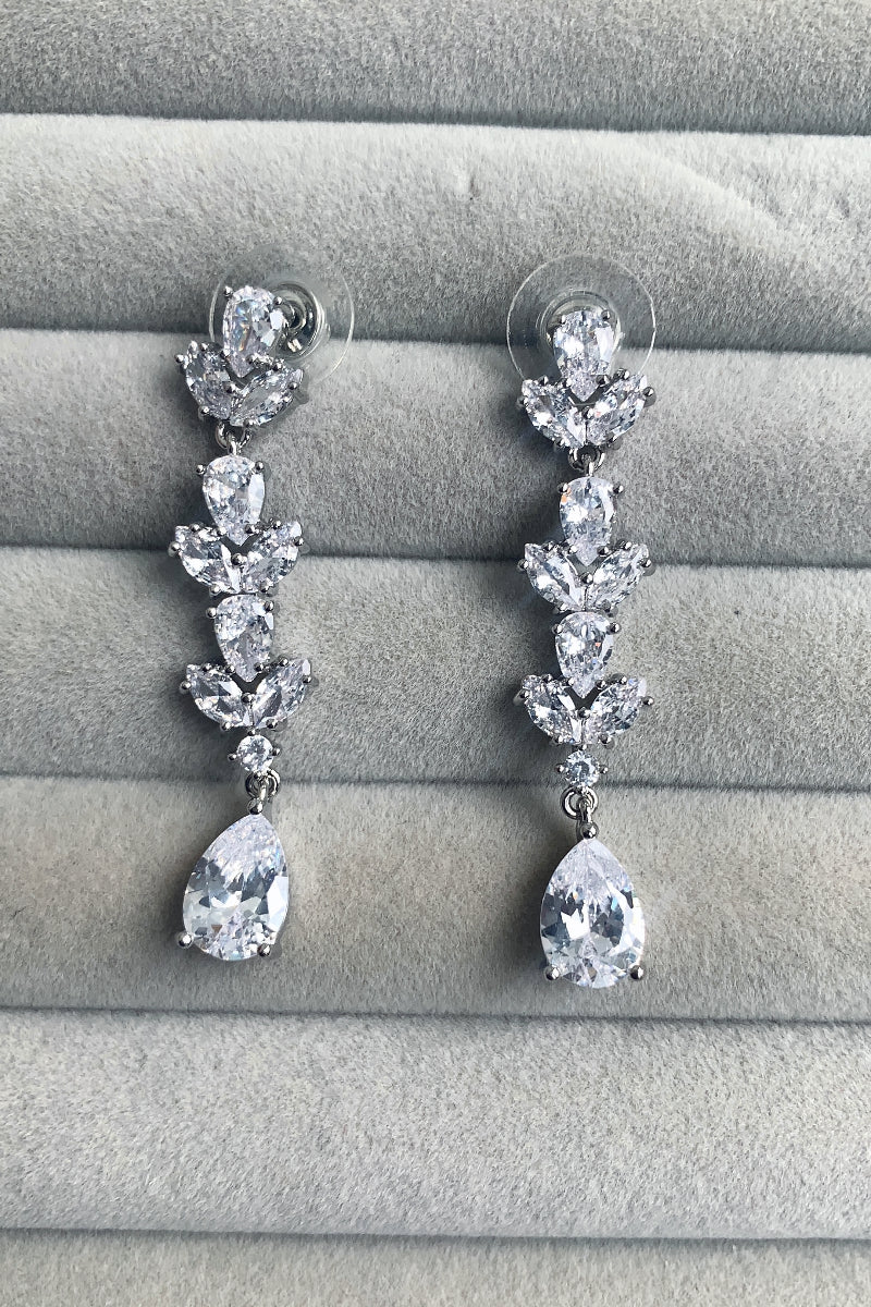 IVY CRYSTAL BRIDAL DROP EARRINGS