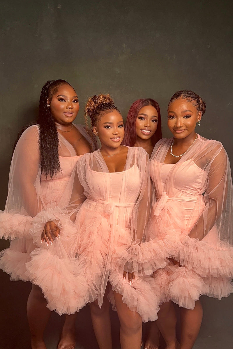 lola bridesmaid set blush