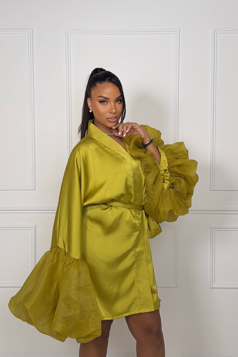 mustard yellow satin dress TFNC halterneck maxi dress with tie front detail in mustard satin
