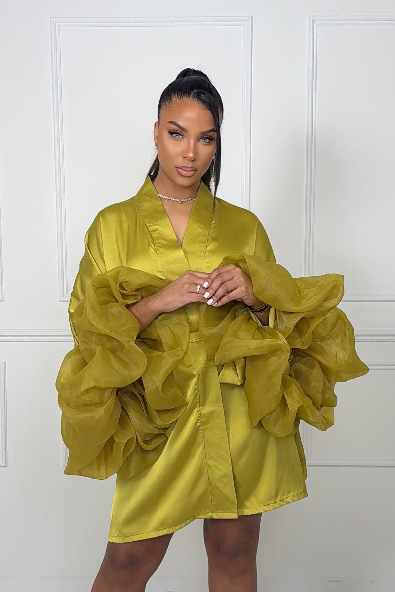 satin dress mustard Perfect Day Satin Midi Dress Mustard