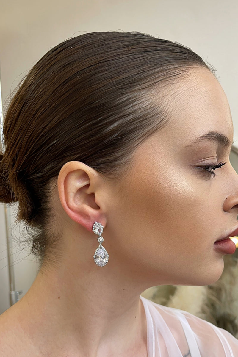 OPAL CRYSTAL BRIDAL EARRING