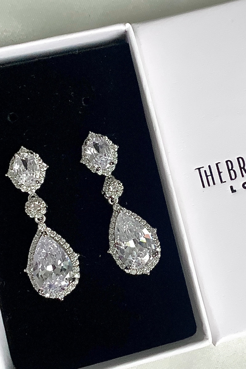 OPAL CRYSTAL BRIDAL EARRING