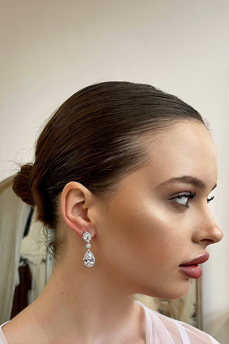 OPAL CRYSTAL BRIDAL EARRING