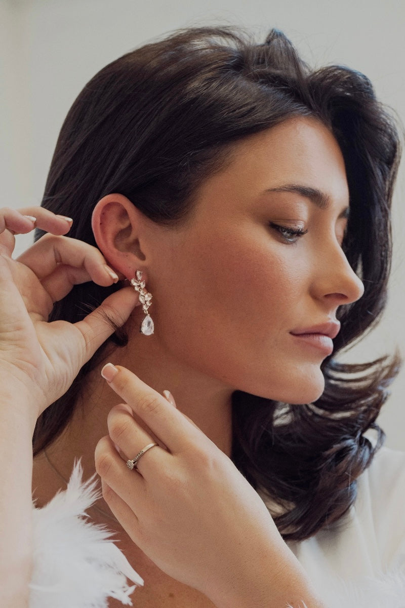 ENY CRYSTAL BRIDAL STATEMENT EARRINGS