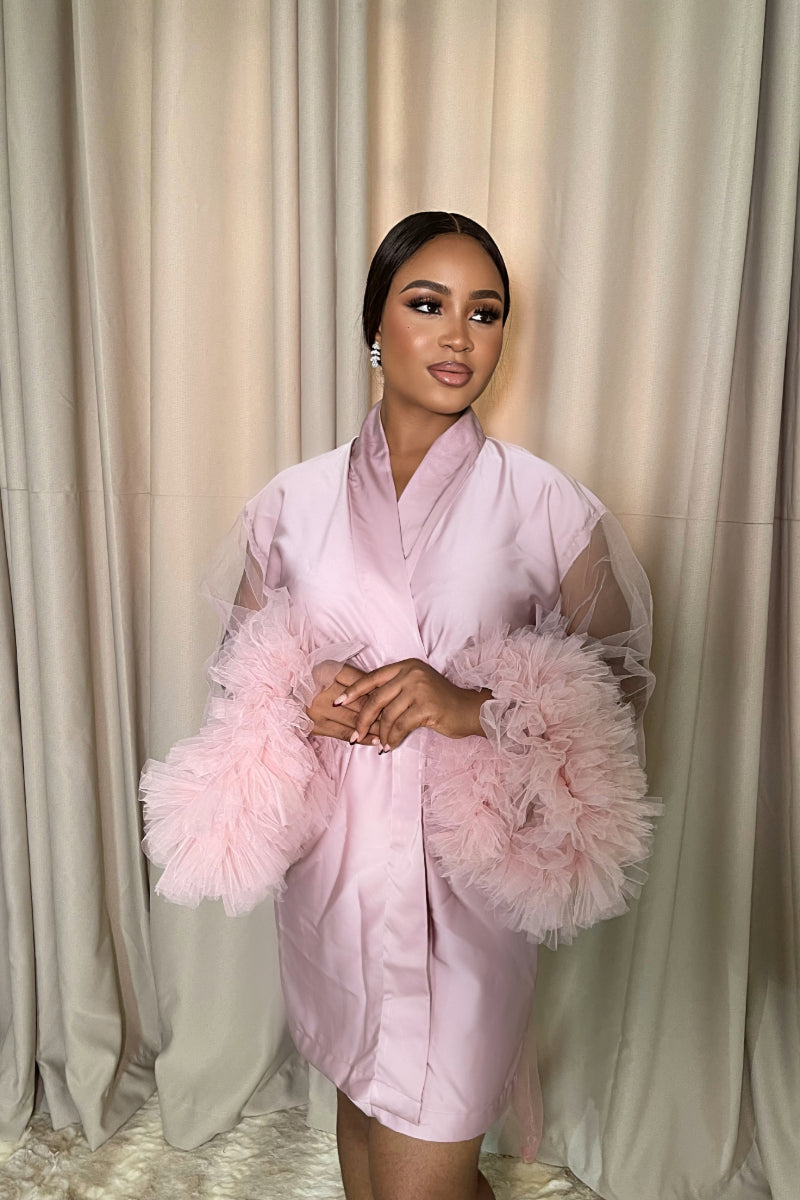 NOVA BRIDESMAID ROBE BLUSH